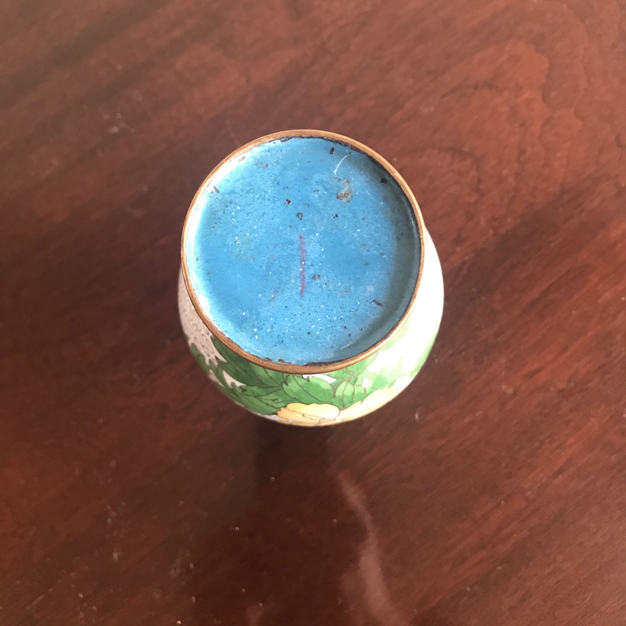 Chinese vase - partitioned enamels