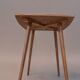 Side table in ash by Rakovnik, Czech vintage 1960s