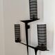 Pair of sculpted lacquered bronze wall lights, Arlus