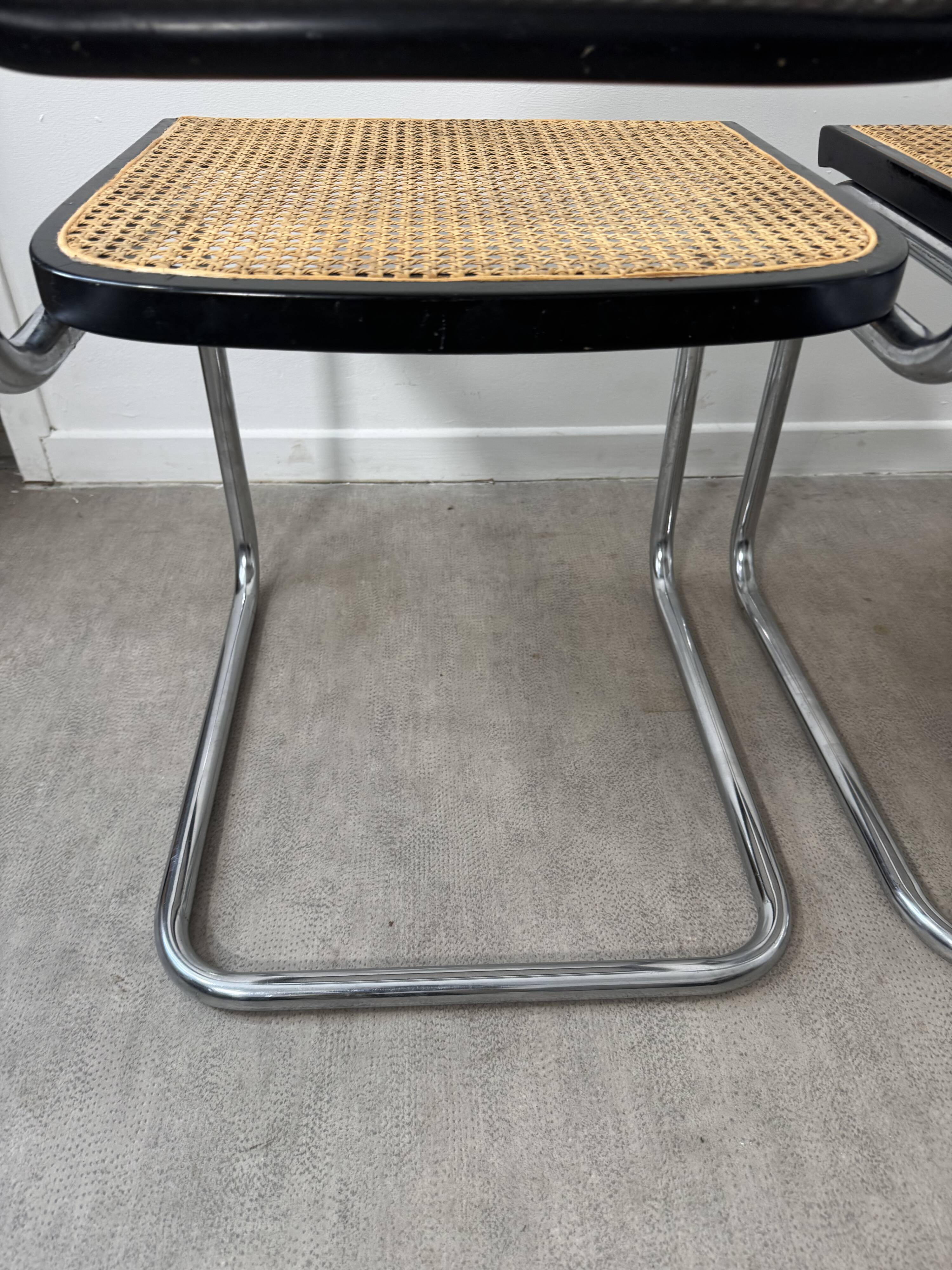 Pair of Marcel Breuer Cesca B32 chairs