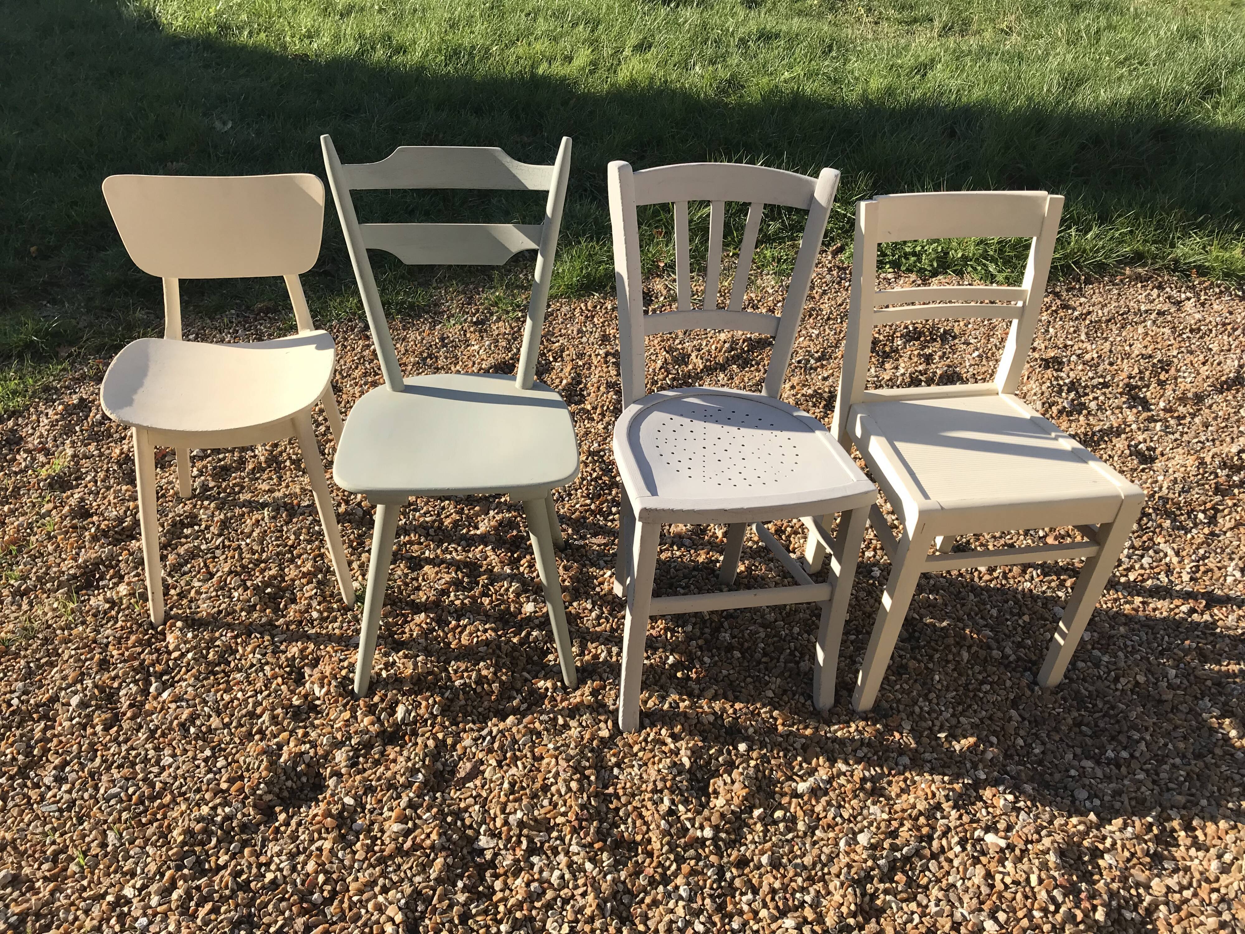 Set of mismatched chairs