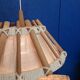 Suspension en bois et tissu, années 60