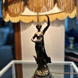 Bronze lamp signed Aug.Moreau