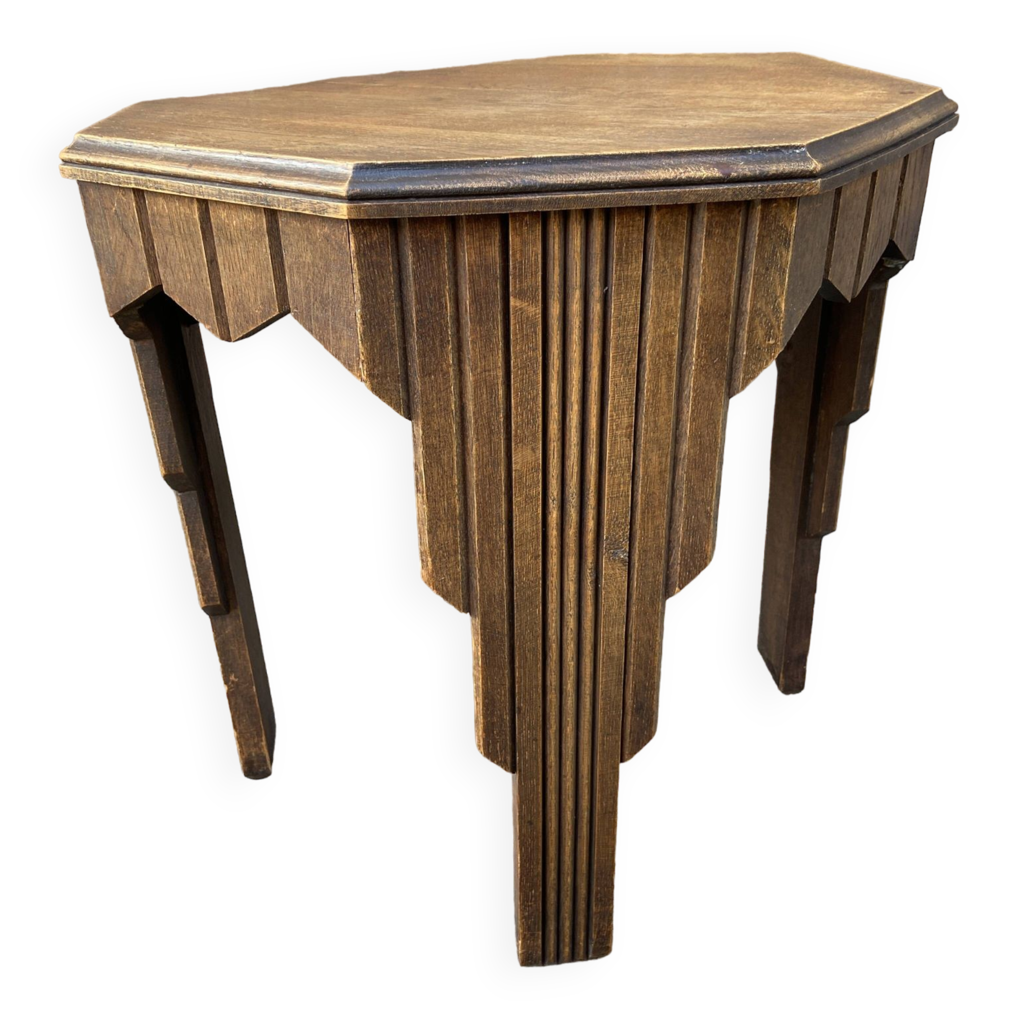 Selette Art Deco style octagonal pedestal table