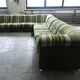 Large 7 piece modular / sectional sofa in striped upholstery, Germany, 70s