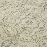 Hand-Knotted Distressed Turkish Beige Carpet 175 cm x 286 cm - 38932