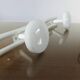White lacquered metal wall coat rack with 3 hooks, 1970.
