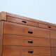 Italian Mid-Century Rationalist Walnut Multi-Drawer sideboard 1970s