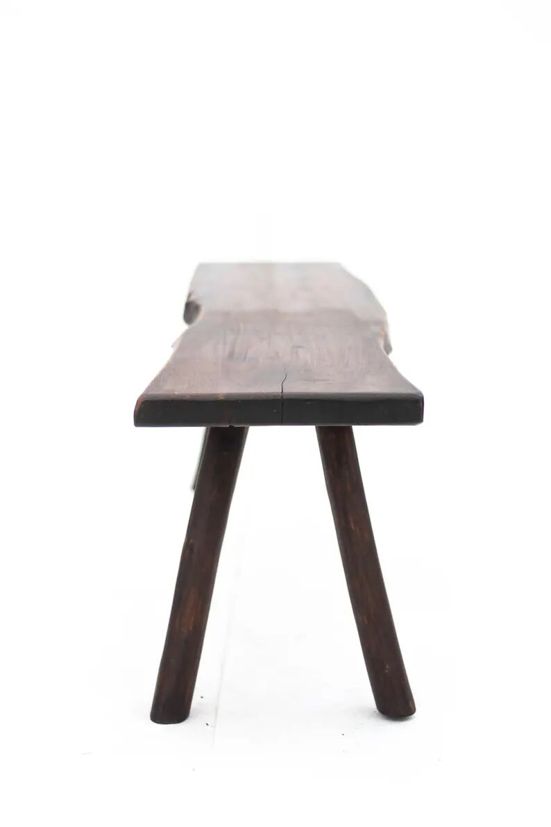 Banc bois brutaliste vintage, banc de ferme, hall d'entrée, décoration intérieur
