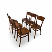Set of six Authentic antique bentwood chairs, Antonio Volpe