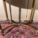 Louis XVI style pedestal table in gilded wood
