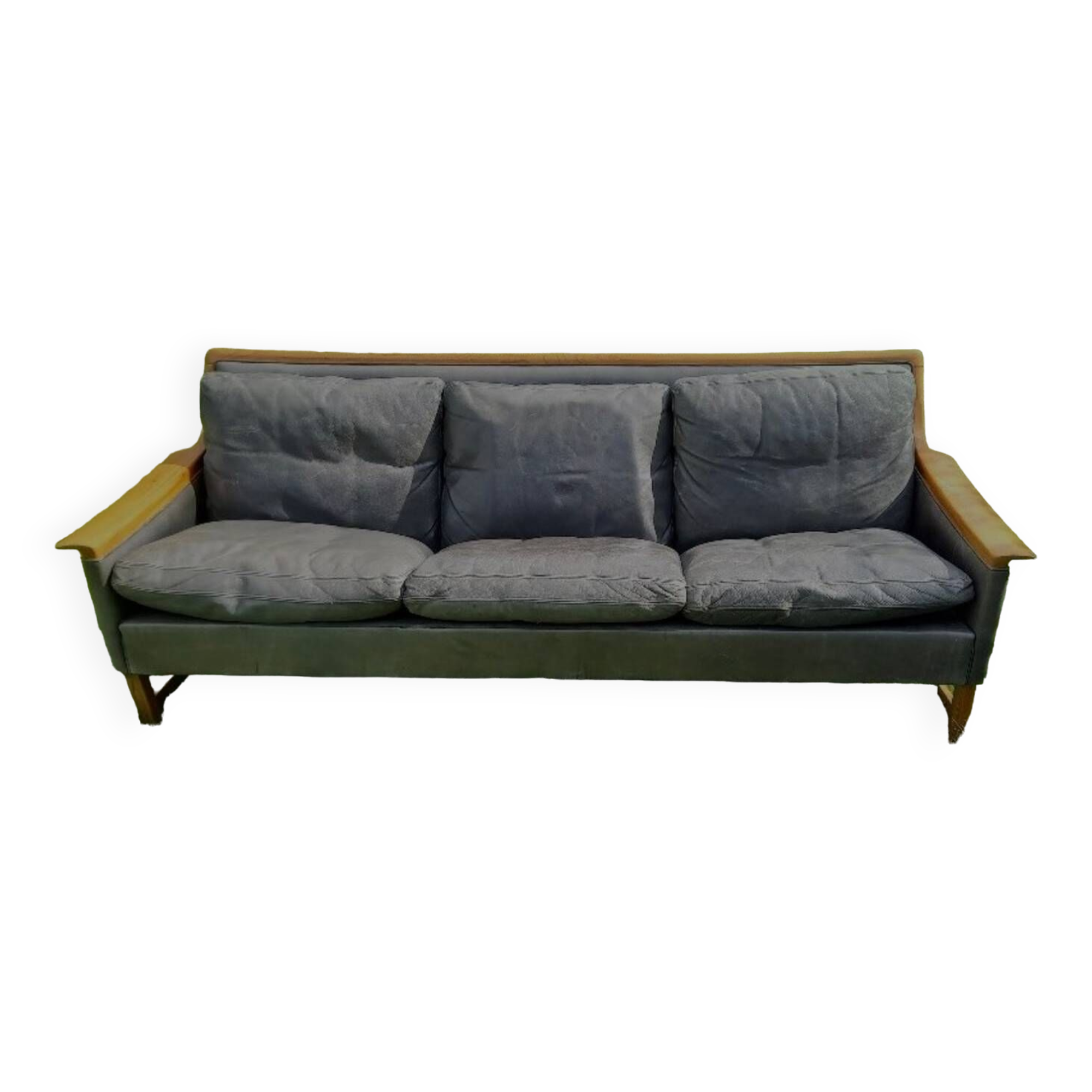 Vintage Scandinavian leather sofa