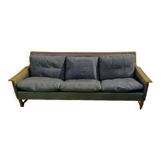 Scandinavian vintage leather sofa
