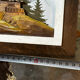 Carved and painted wooden Alpine panel signed 18 / 26 cm