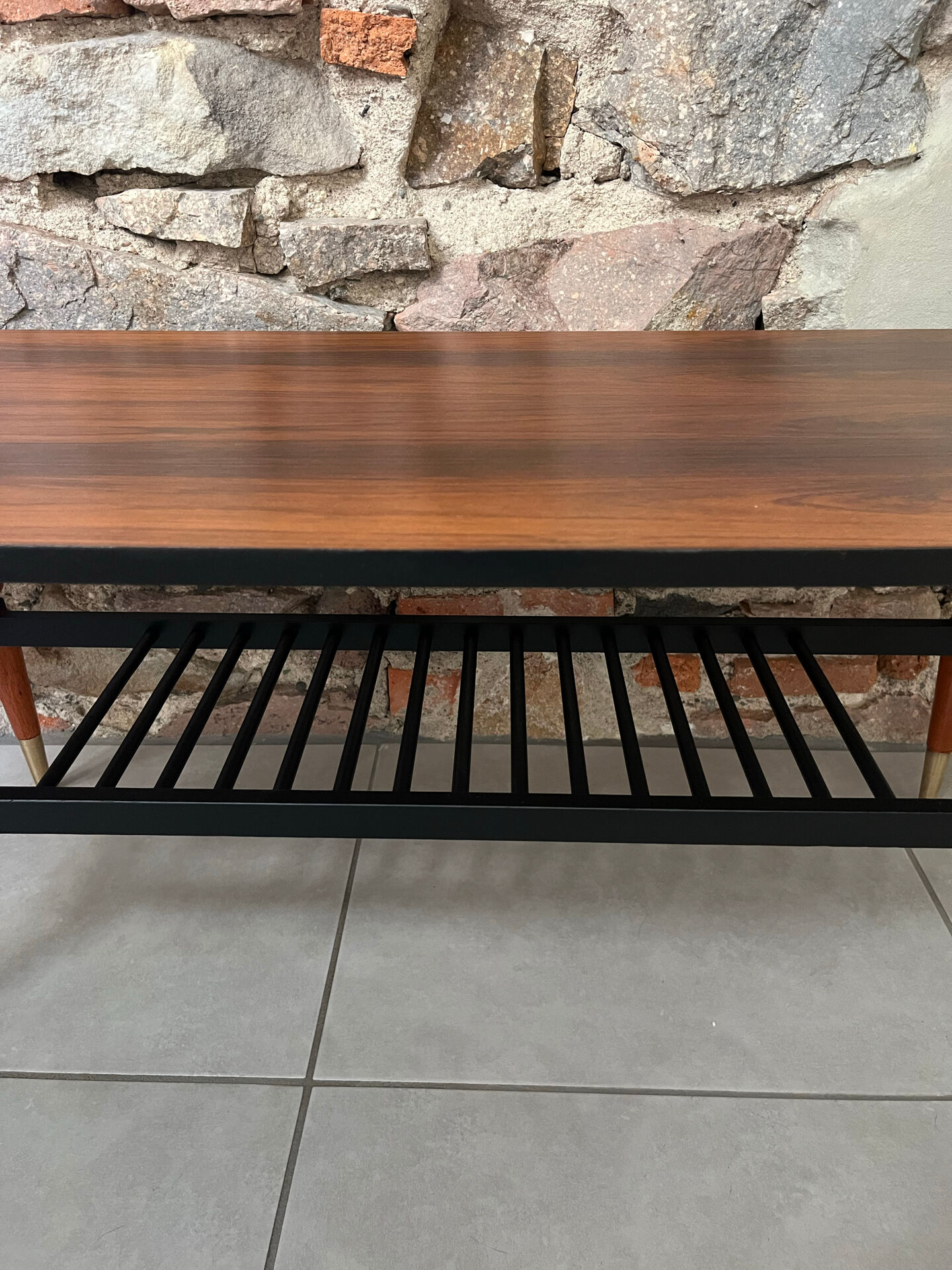 Scandinavian style coffee table with 2 levels from the 1960s.