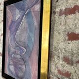 Painting / oil on canvas abstract face signed and dated 1981