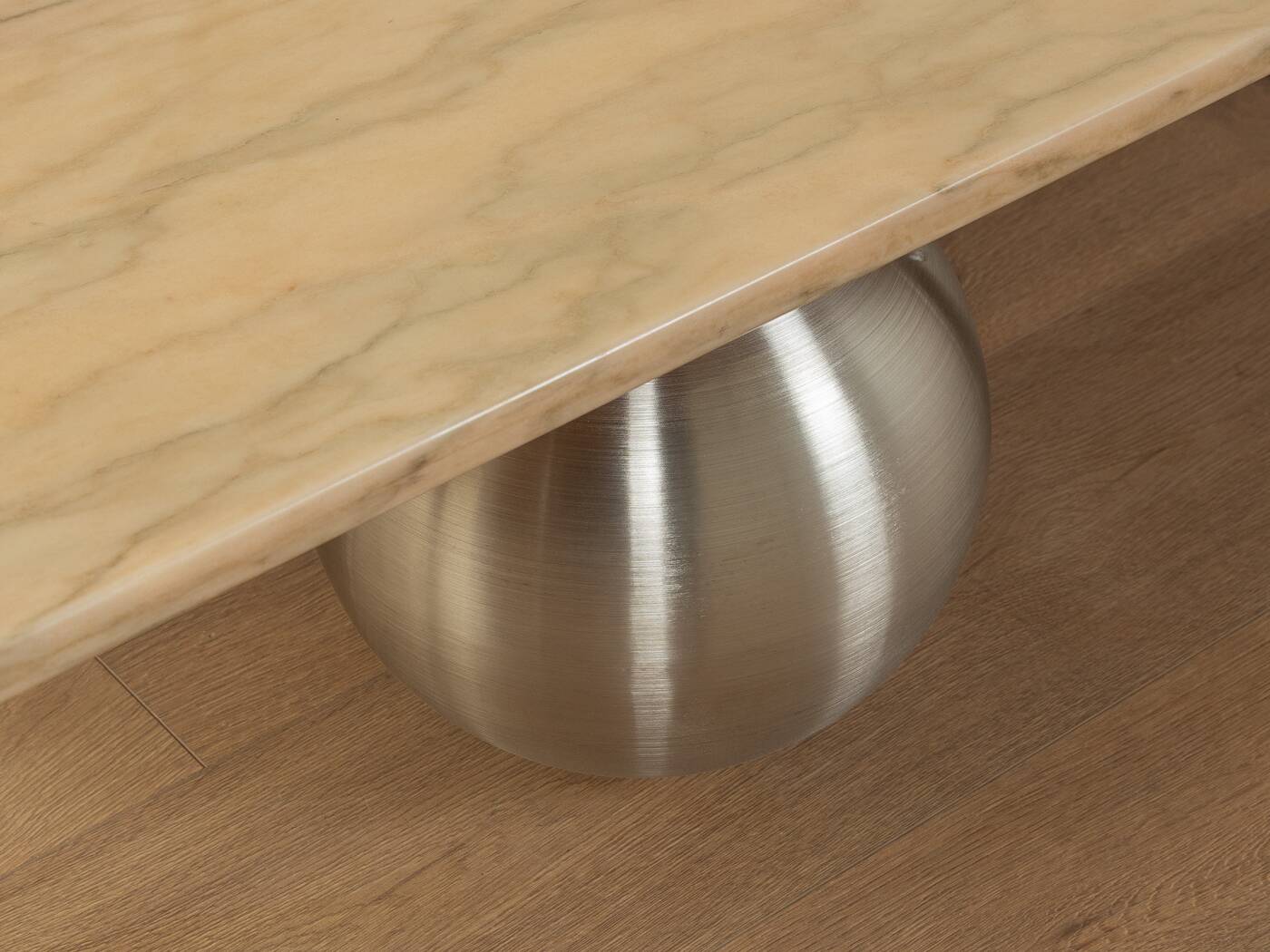 Marble Coffee Table with Ball Feet
