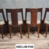 Set of 4 Empire style mahogany gondola chairs, 19th century