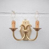 2-arm wall light, wall lamp, vintage knot wall light, brass wall light, interior decor, 70's