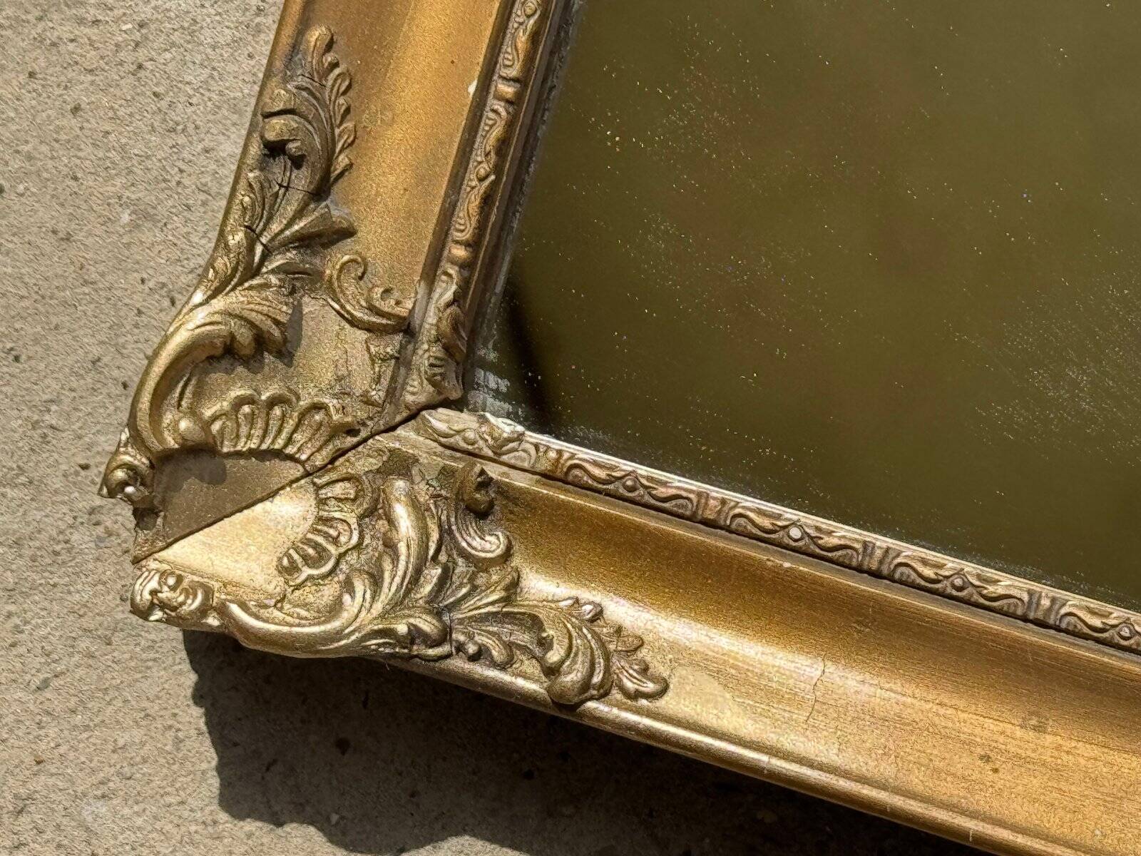 Small Biedermeier Wooden Mirror