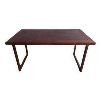 English desk wood leather and recycled steel