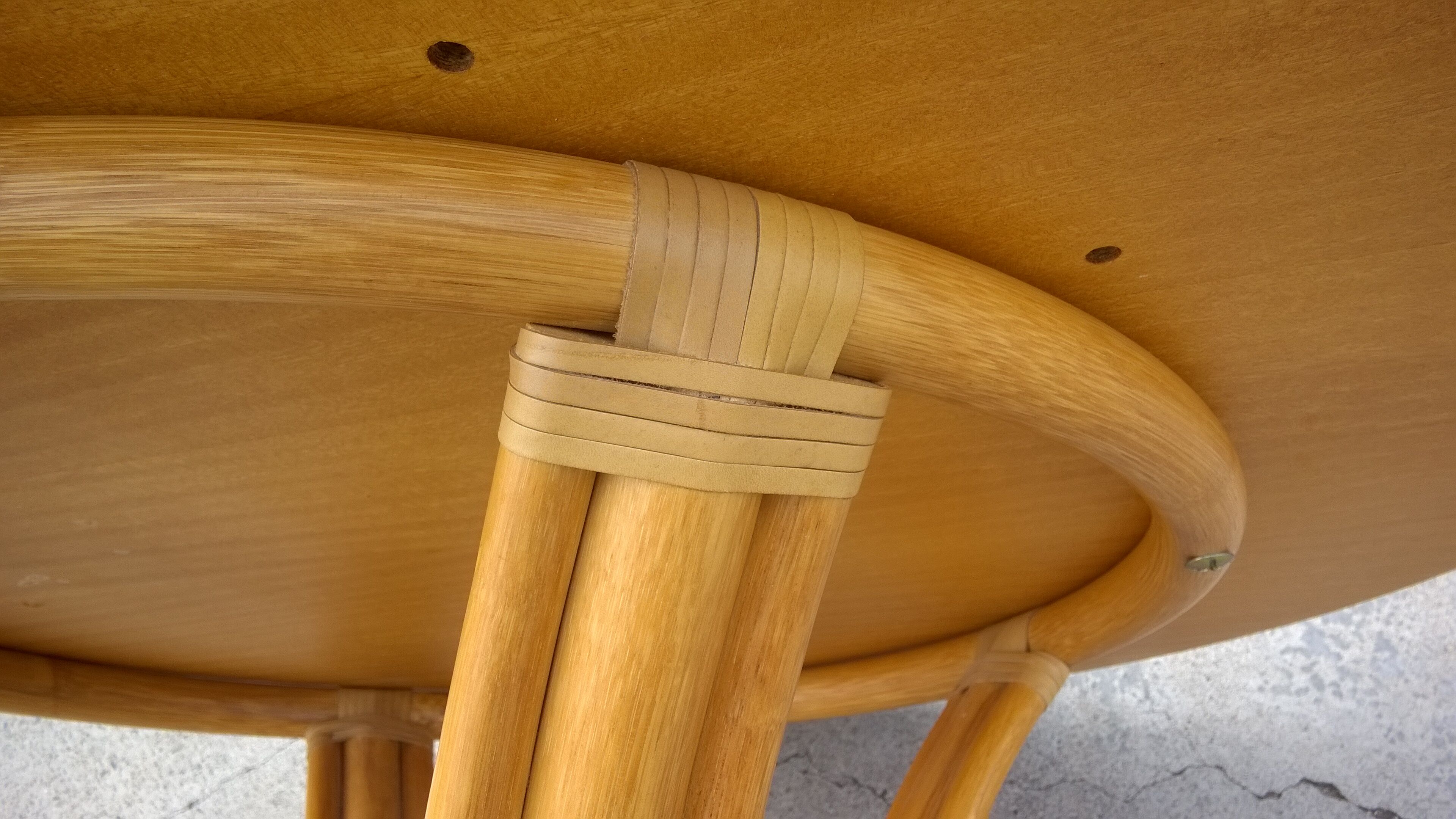 Bamboo and wood table