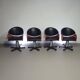 4 x '80s Italian barber chair, height adjustable