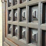 Cabinet brutaliste espagnol en pin teinté des années 60