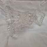 Bohemian crystal pedestal vase