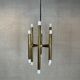 Vintage brass tubular Boulanger pendant lamp