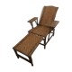 Chaise longue en rotin très ancienne