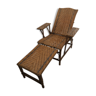 very old rattan Lounger