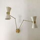 Double hinged wall light design years 50