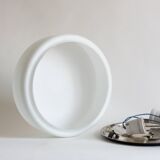 Wall or ceiling light in matt white opaline, 60s/70s