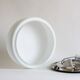 Wall or ceiling light in matt white opaline, 60s/70s
