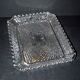 Antique rectangular molded crystal tray, 1920