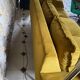 Mustard yellow retro three-seater sofa
