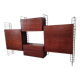Scandinavian modular teak bookcase shelving system