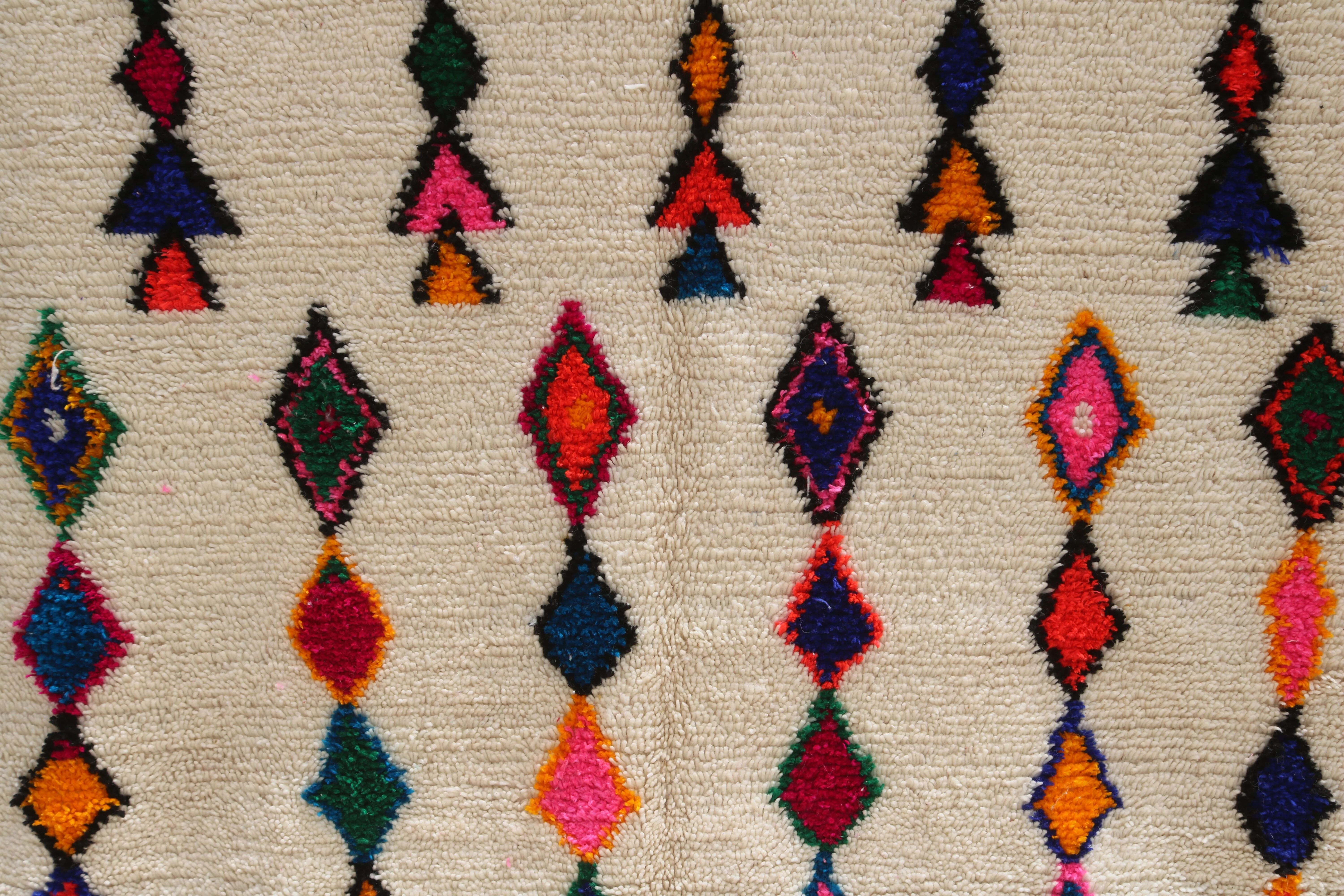 Large handmade colourful rug, 295 x 195 cm - G1087