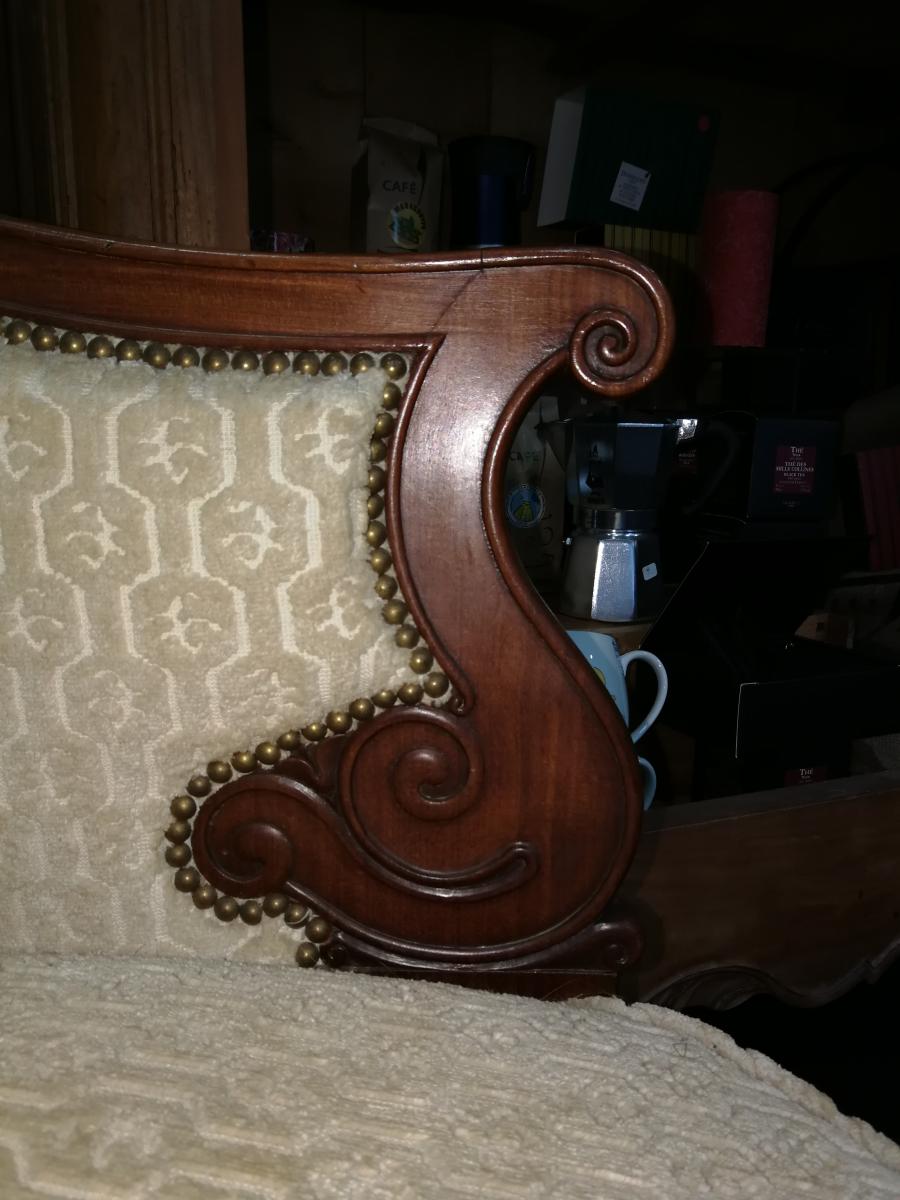 Méridienne époque  restauration en acajou