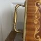 Vintage Italian Sorrento Wood Marquetry Brass Serving Tray 36