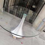 Design glass table. Kare. 1970/80