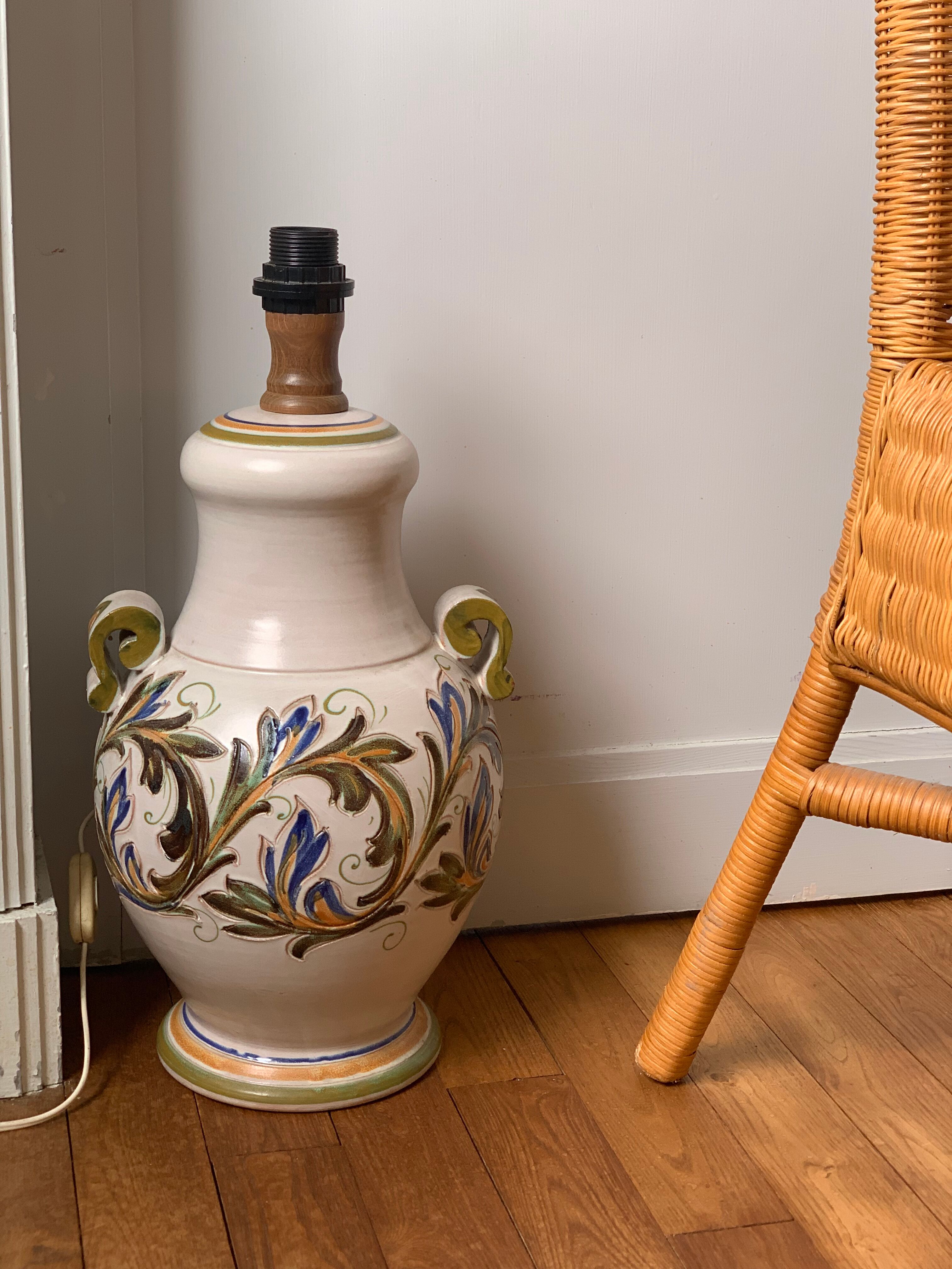 Vintage ceramic lamp foot