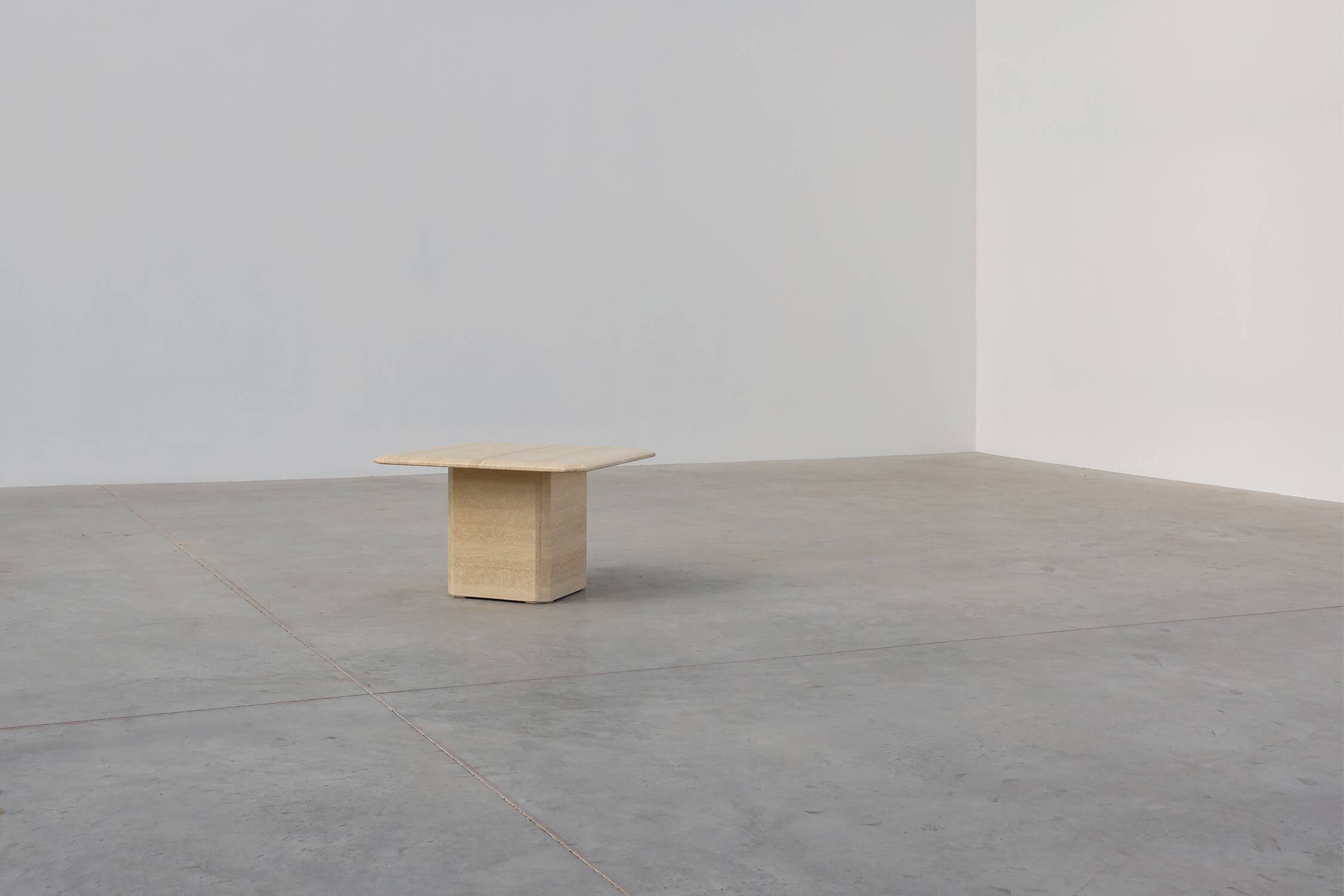 Mid-century square travertine coffee or side table, Italy 1960s