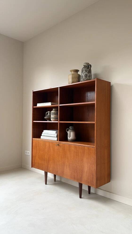 Vintage wooden cabinet / bookcase