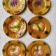 6 dessert plates barbotine Salins-les-Bains