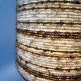 60s turned wood wool lamp
