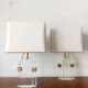 Pair of plexiglass lamps Hollywood Regency 1970