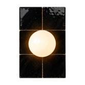 Black zellige wall light