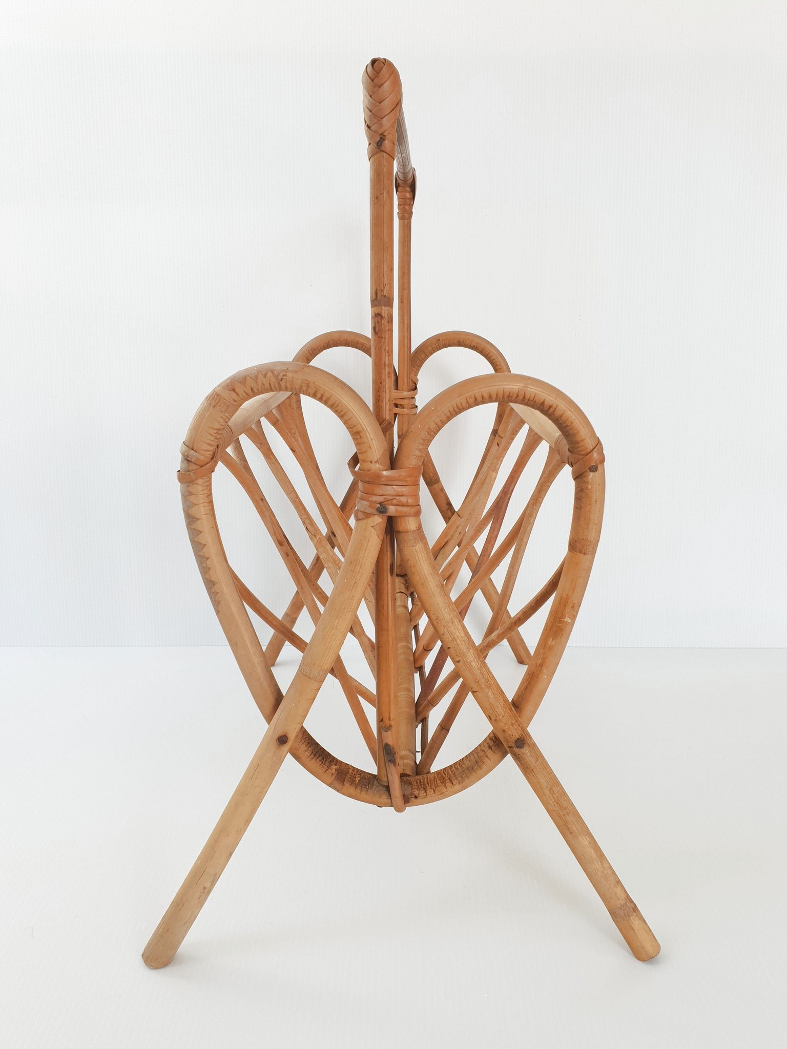 Vintage rattan magazine holders